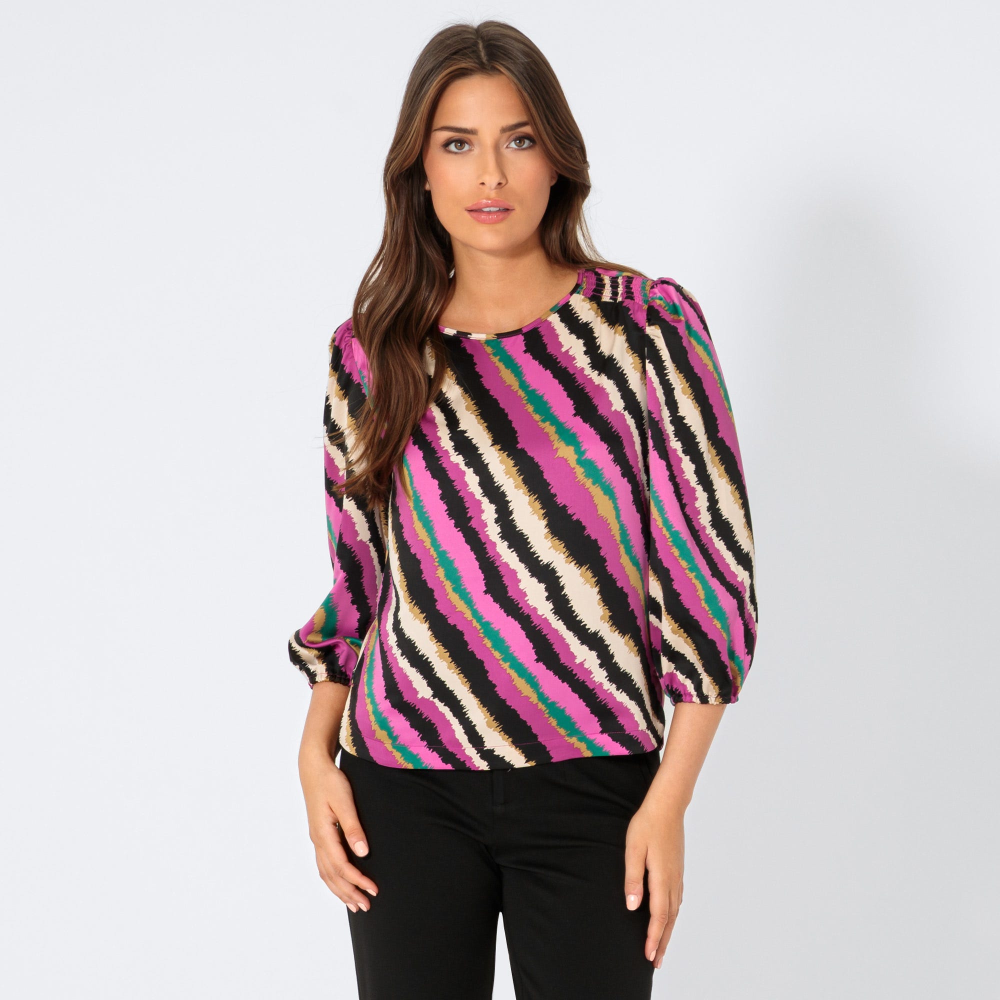 Damen-Bluse in Satin-Optik