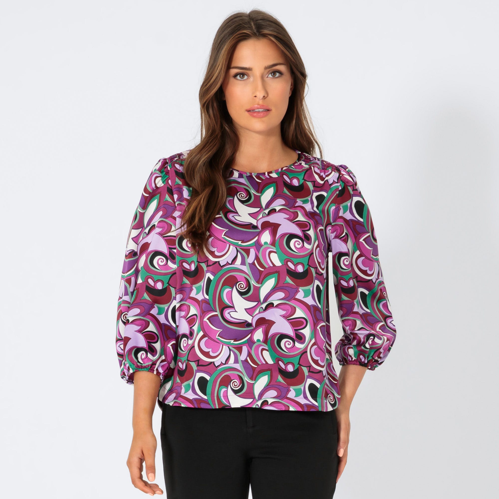 Damen-Bluse in Satin-Optik