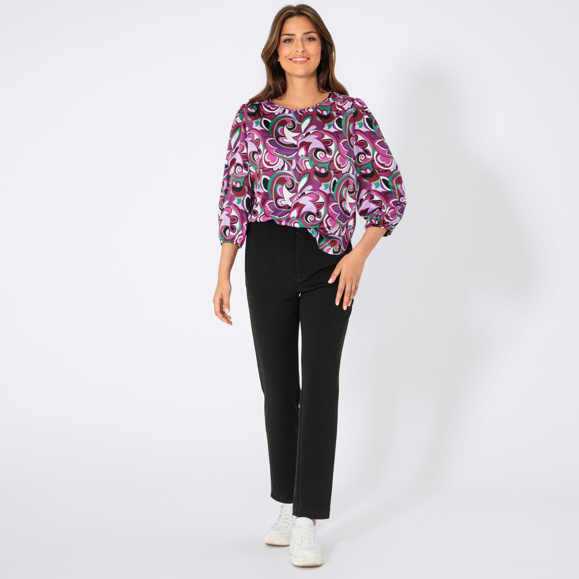 Damen-Stoffhose mit Reißverschluss