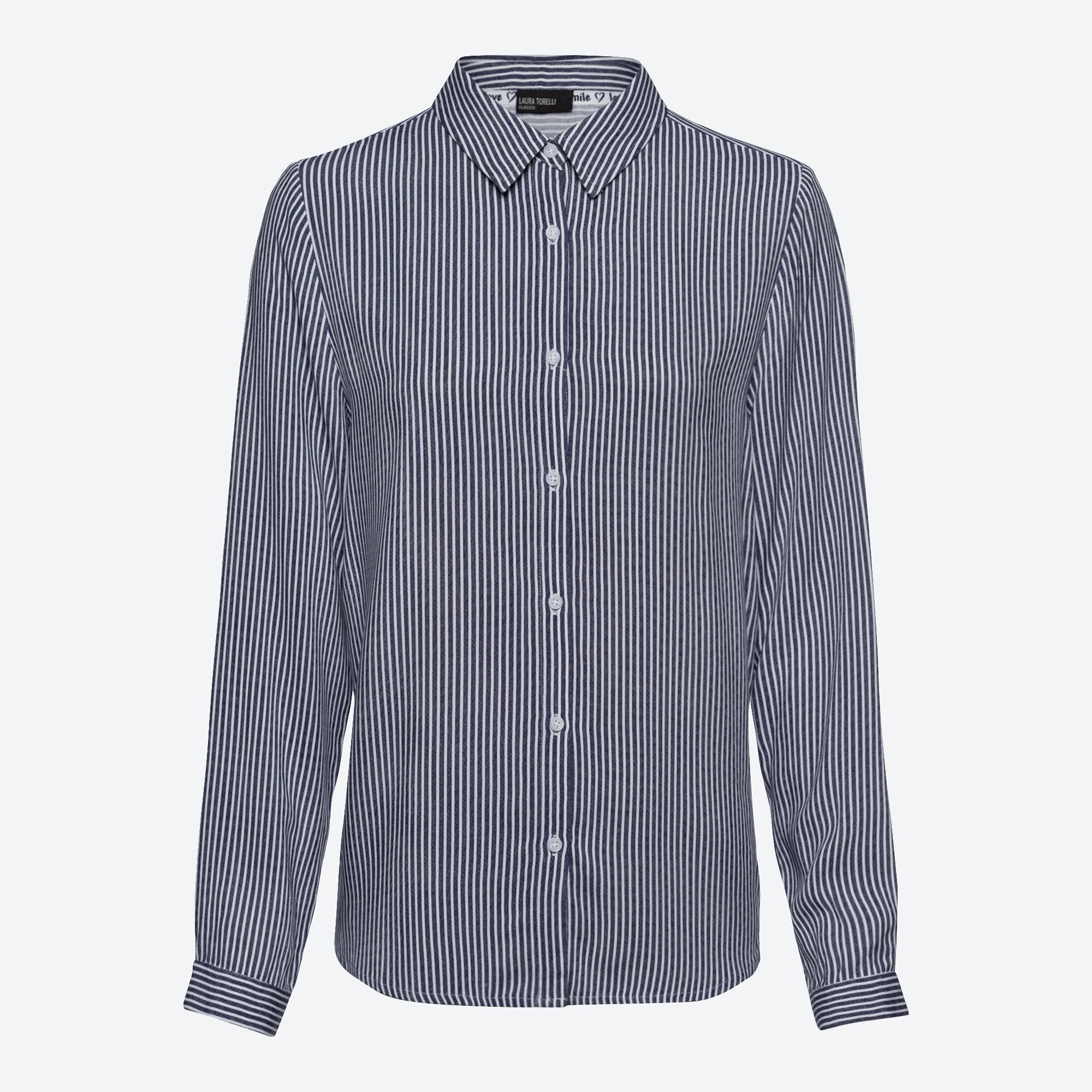 Damen-Bluse mit Längsstreifen