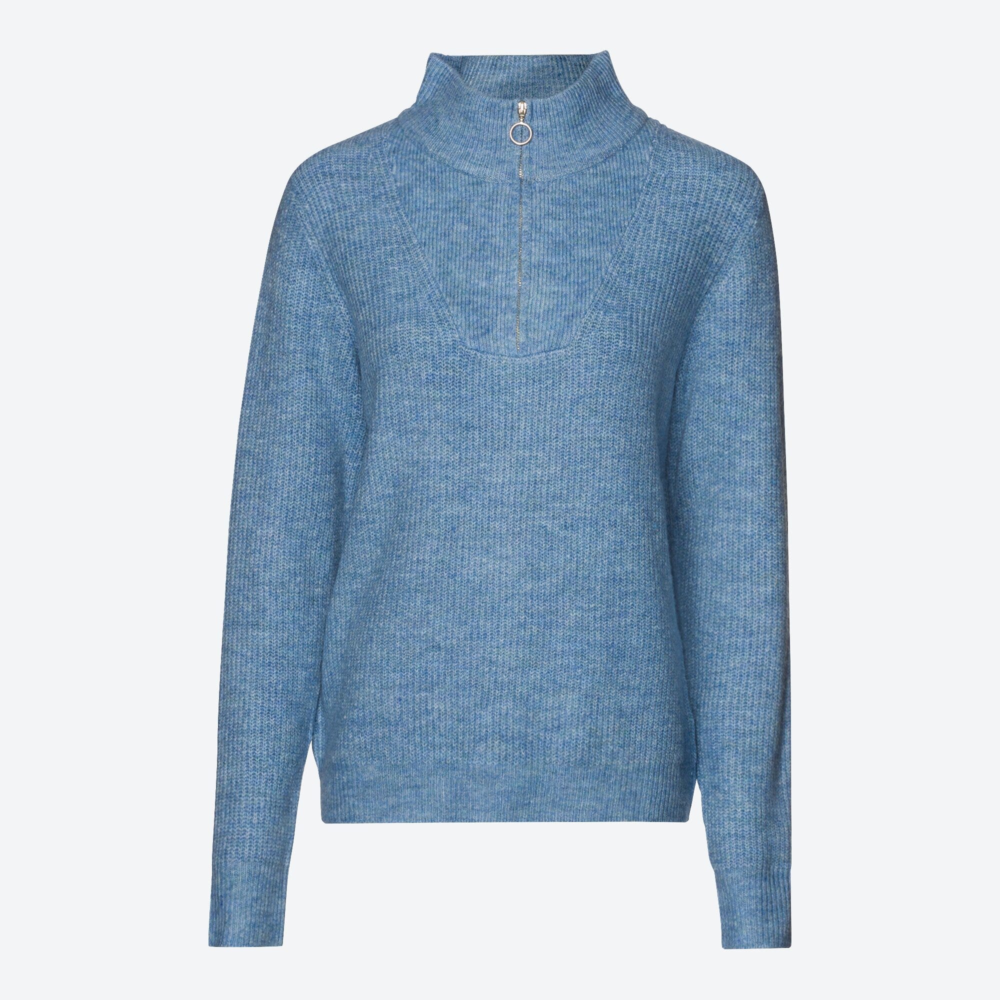 Damen-Pullover Reißverschluss-Kragen