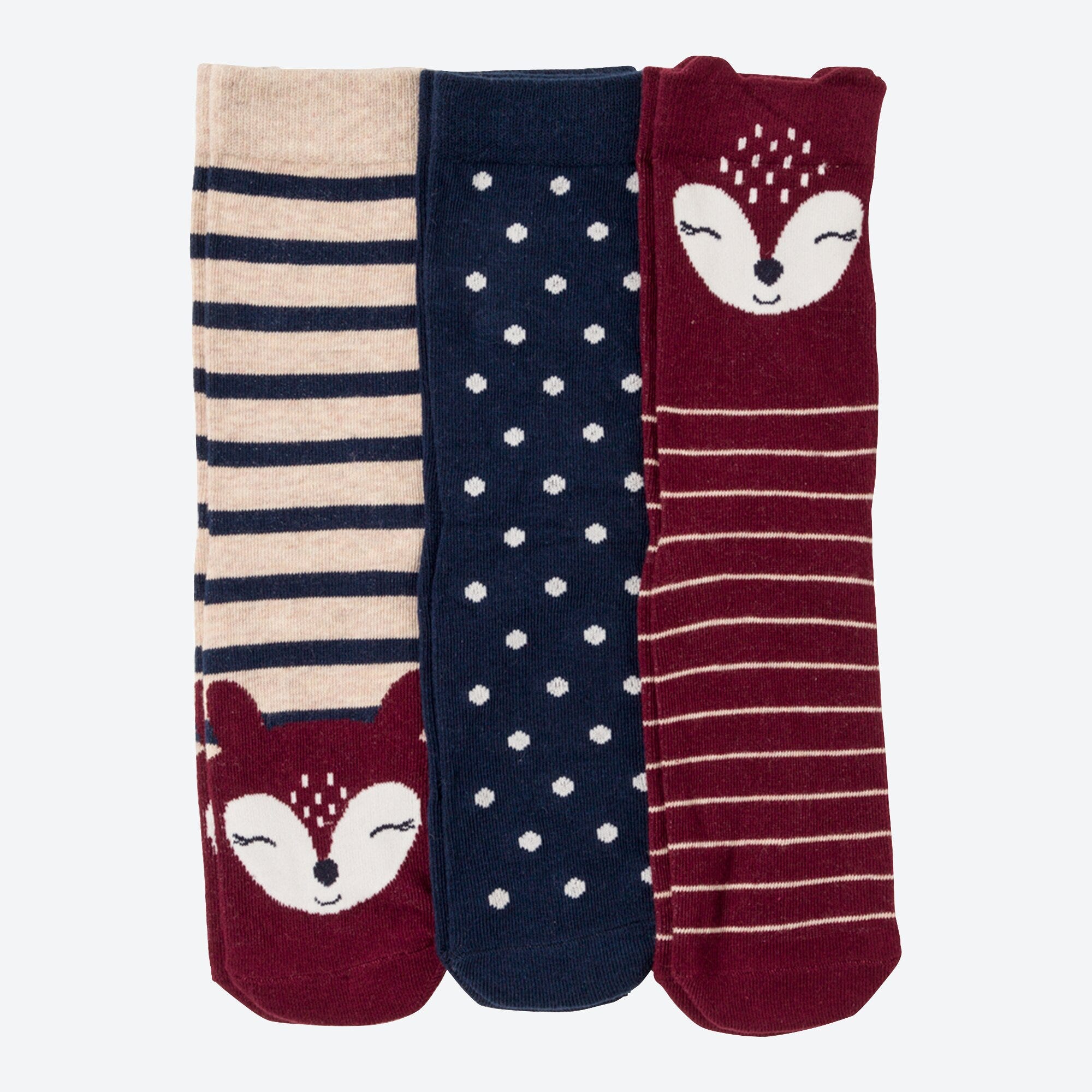 Damen-Socken in verschiedenen Farbkombinationen, 3er-Pack