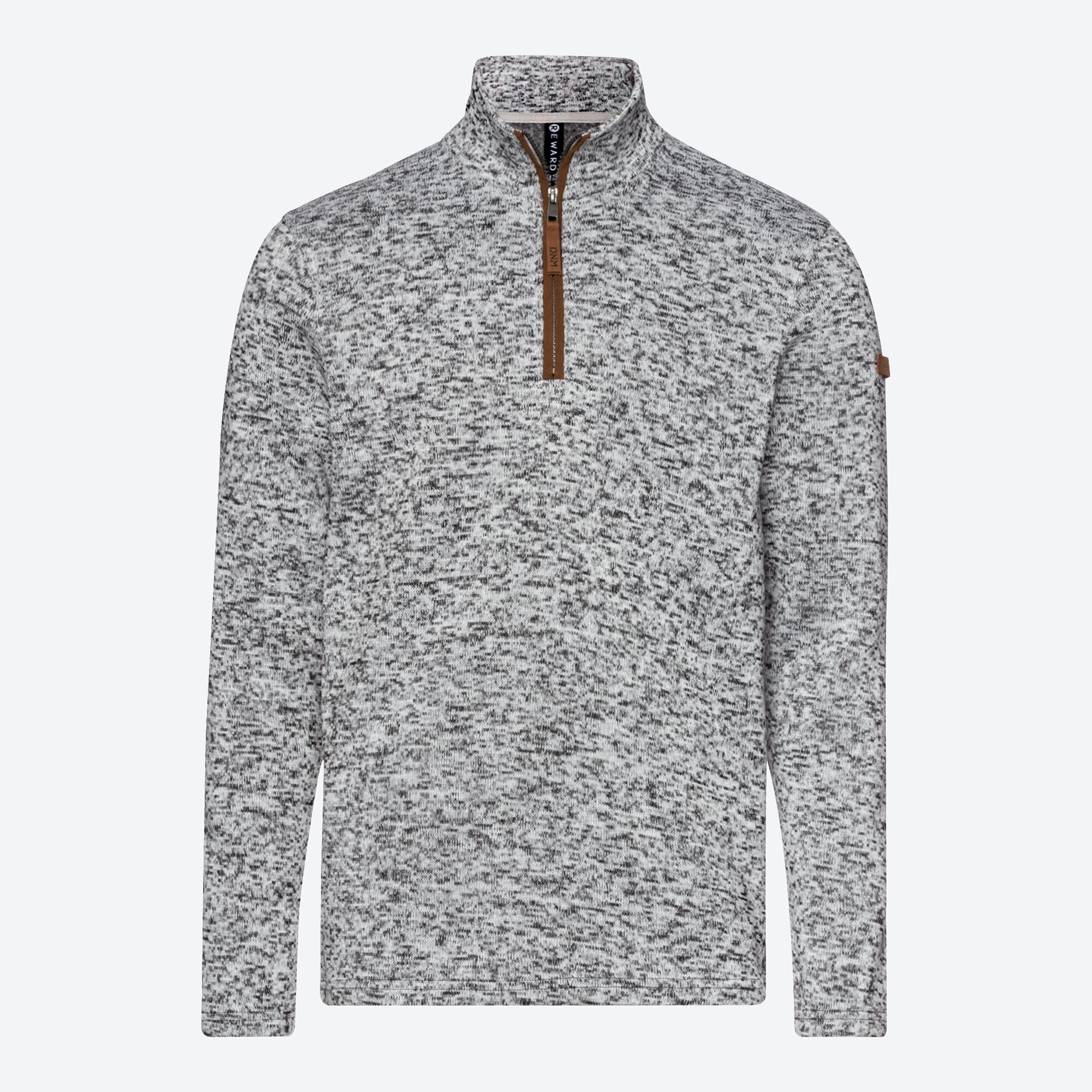 Herren-Strickfleece-Troyer mit Plakette