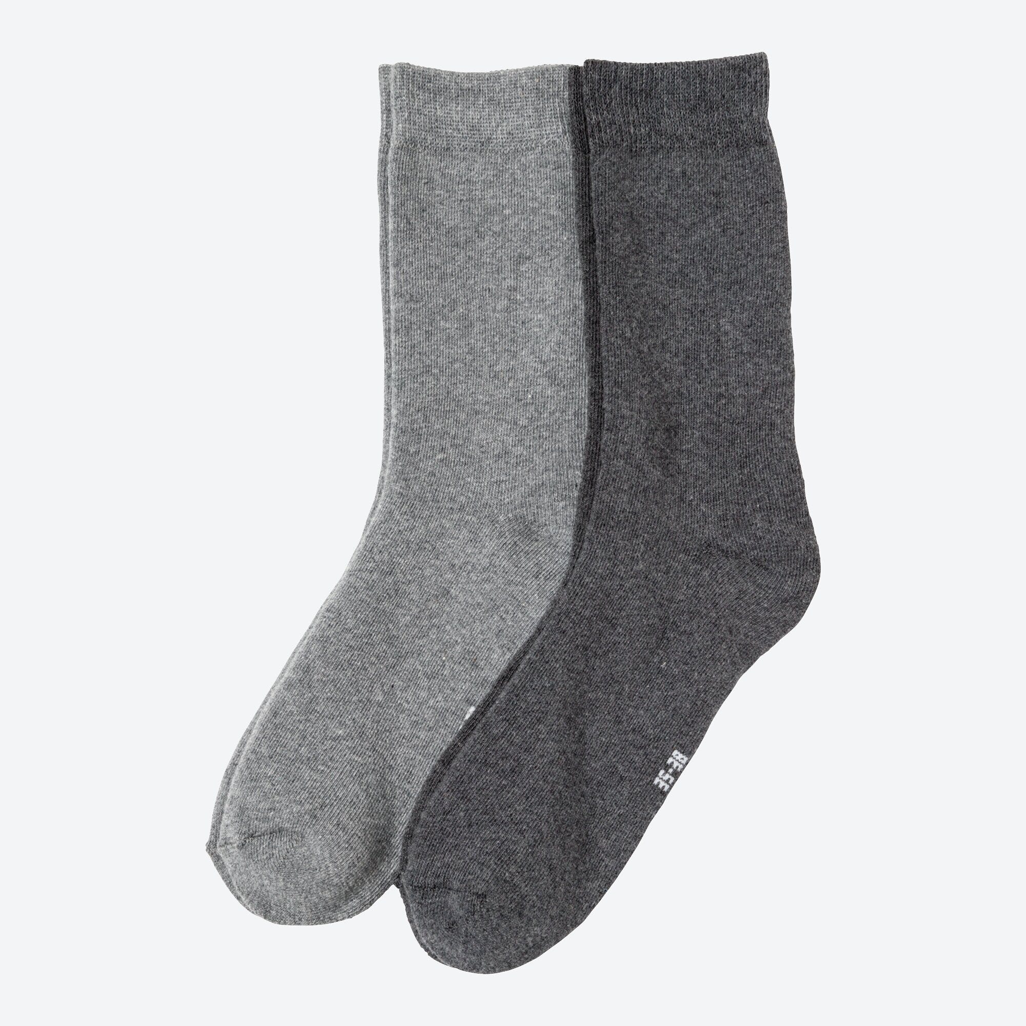 Damen-Thermosocken mit echter Ferse, 2er-Pack