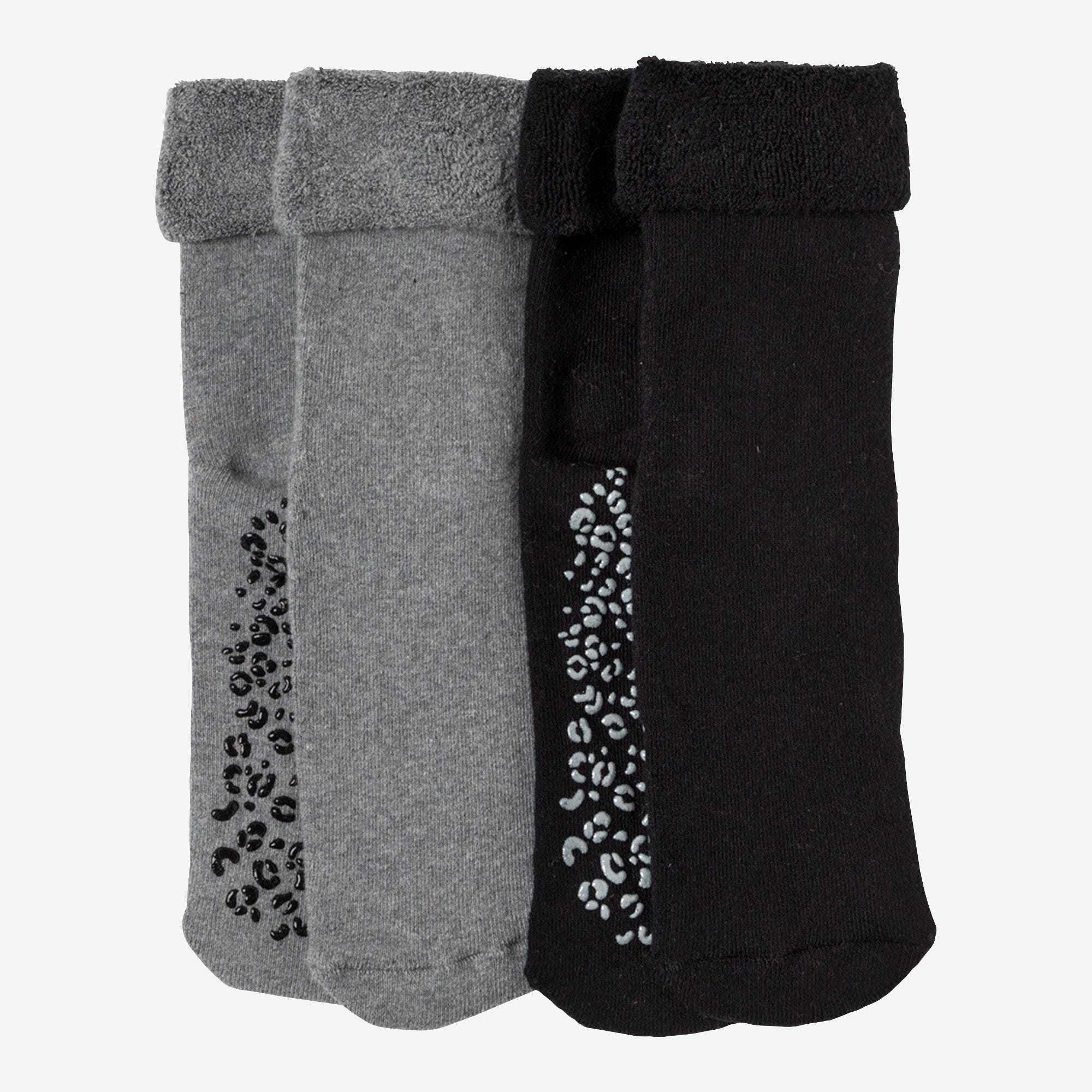 Damen-Frotteesocken mit Umschlag, 2er-Pack
