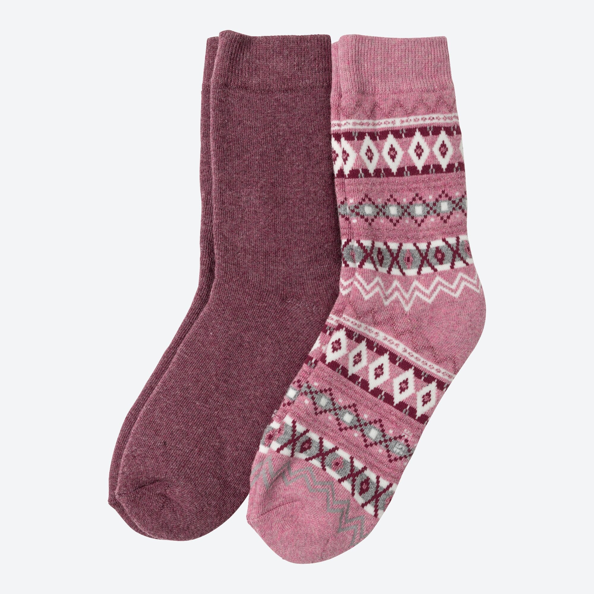 Damen-Thermosocken in verschiedenen Farbkombinationen, 2er-Pack