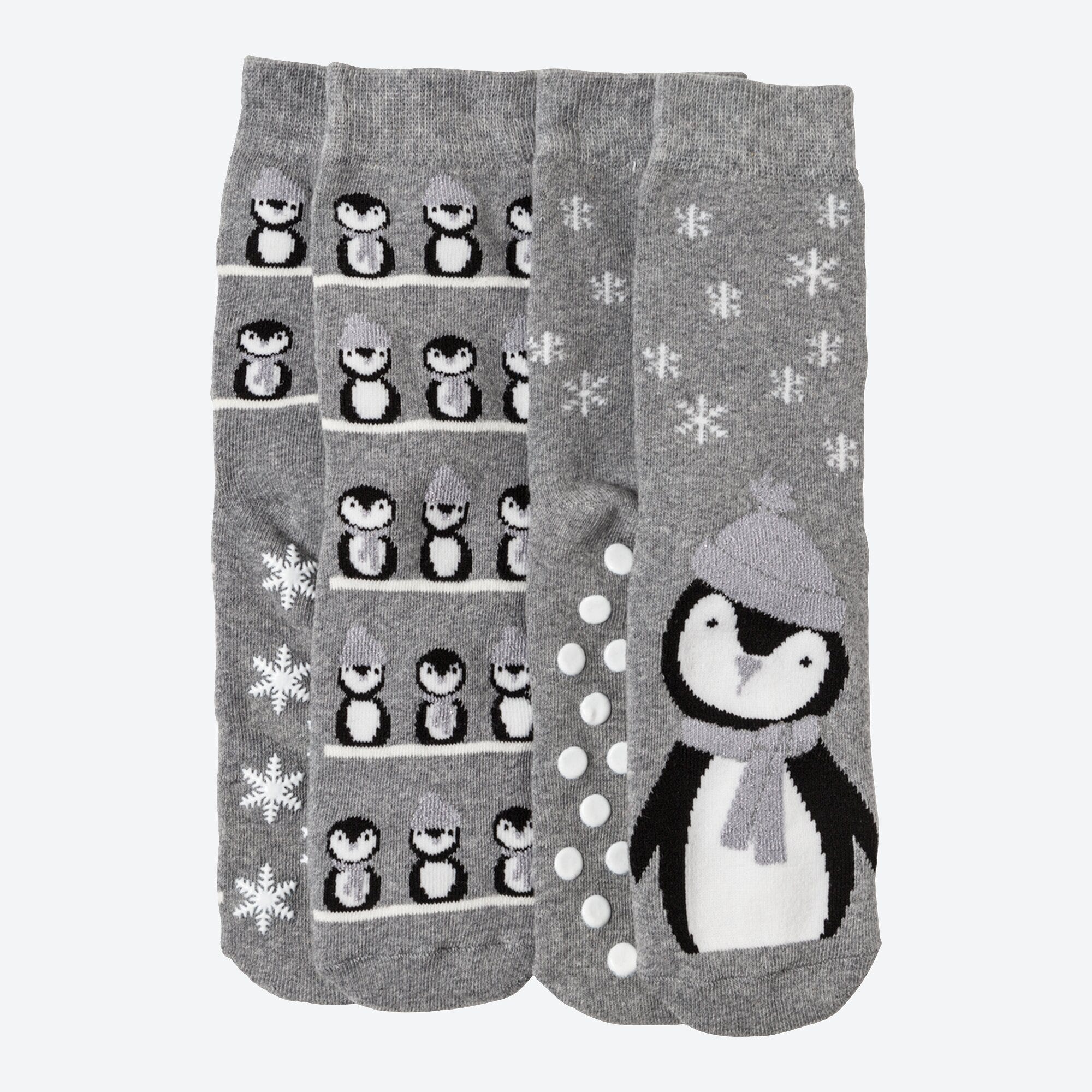 Damen-ABS-Socken mit Glitter, 2er-Pack