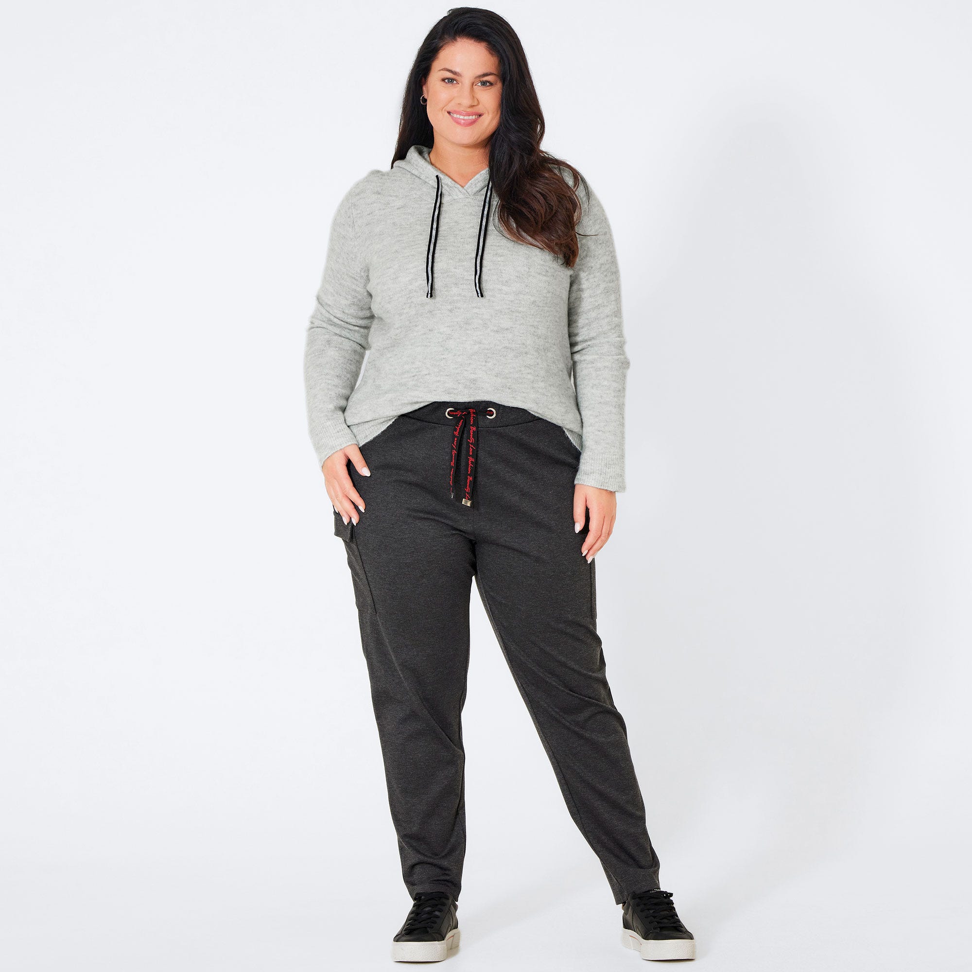 Damen-Hose mit Cargo-Taschen, große Größen