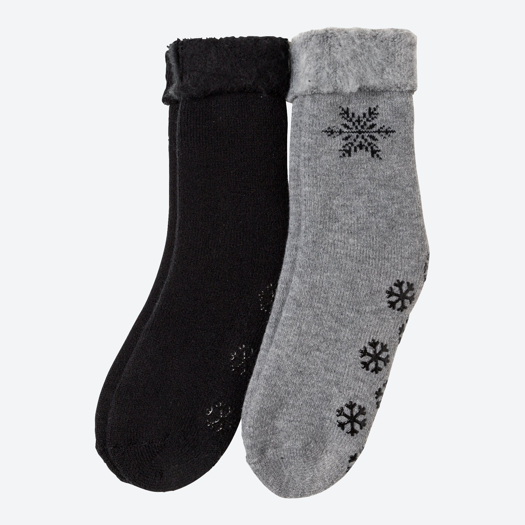 Damen-ABS-Kuschelsocken in Melange-Optik, 2er-Pack
