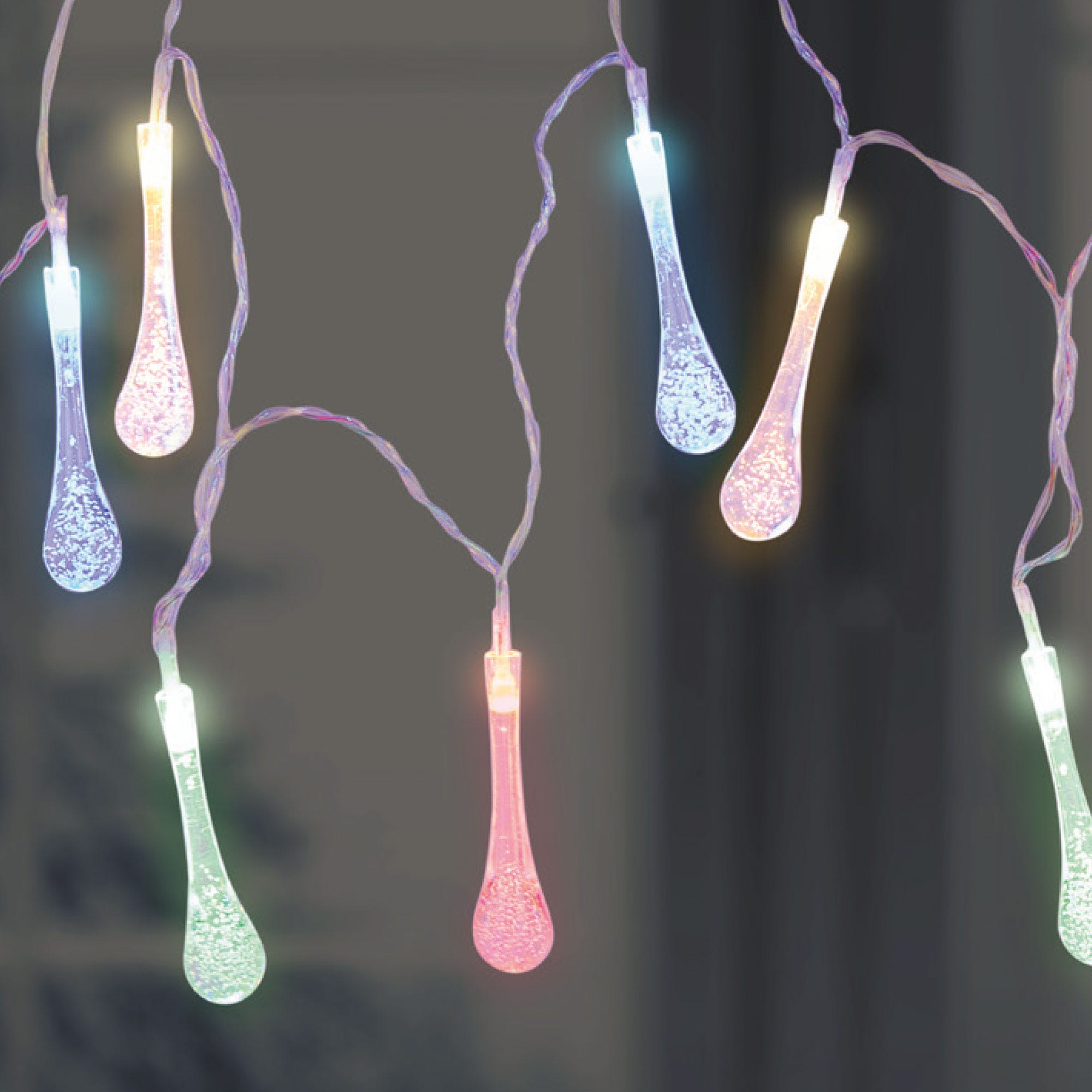 LED-Lichterkette in Wassertropfen-Design, ca. 335cm