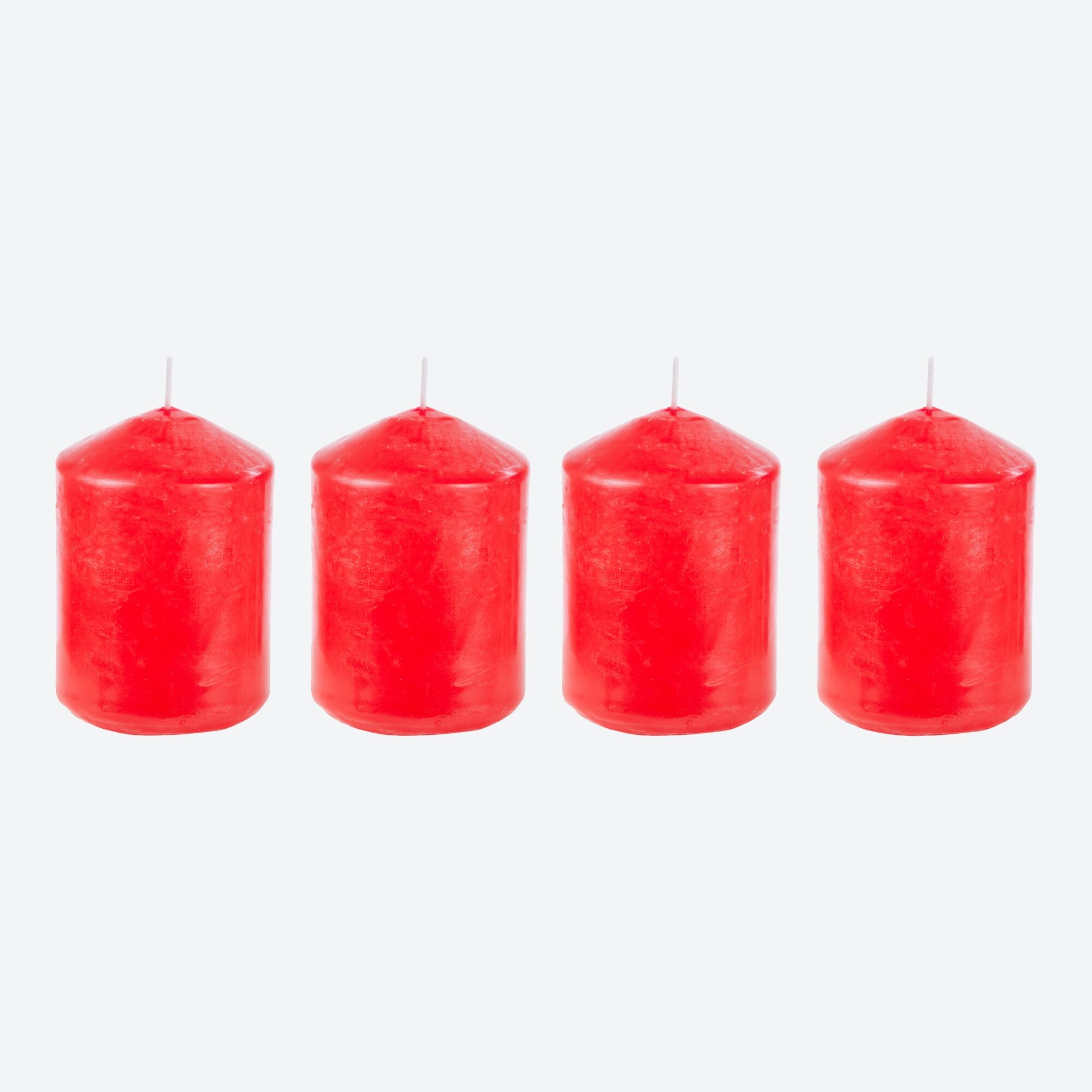 Diana Candles Stumpenkerzen in unterschiedlichen Farben, ca. 7x5cm, 4er-Set
