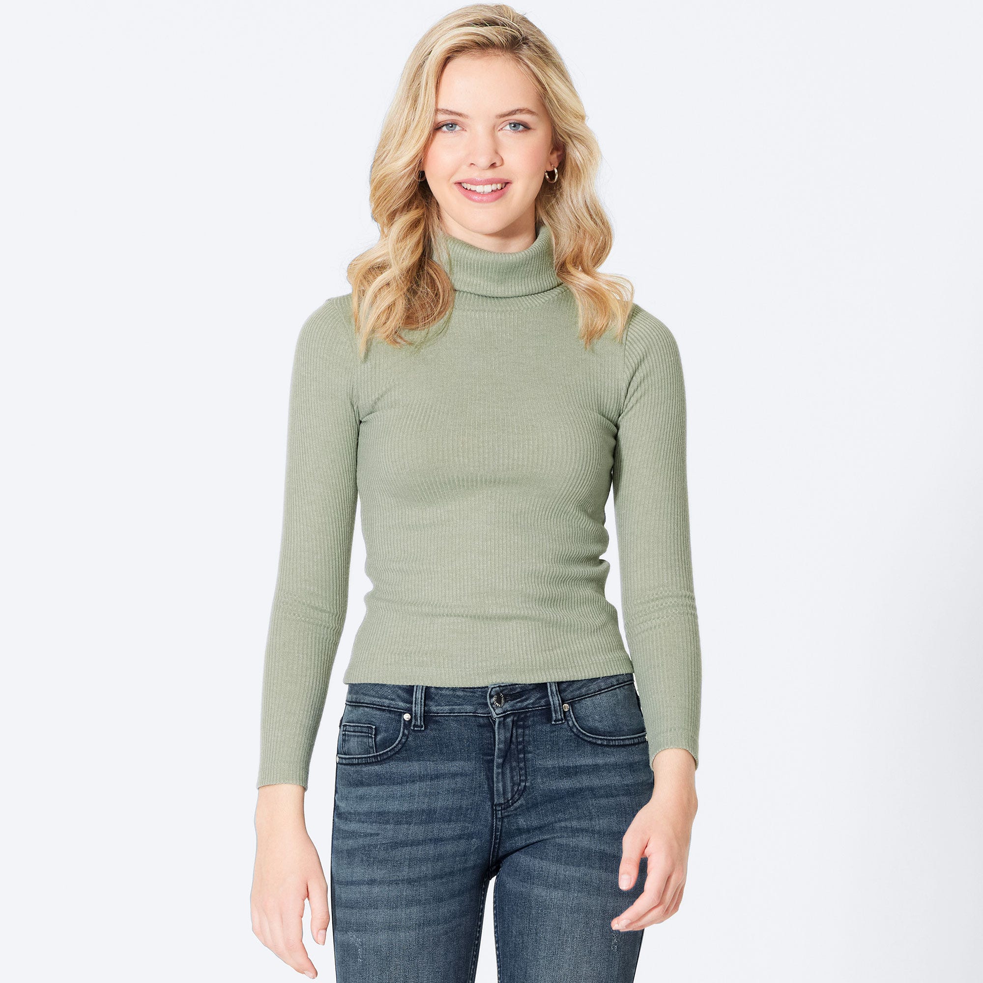 Damen-Pullover mit Ripp-Muster