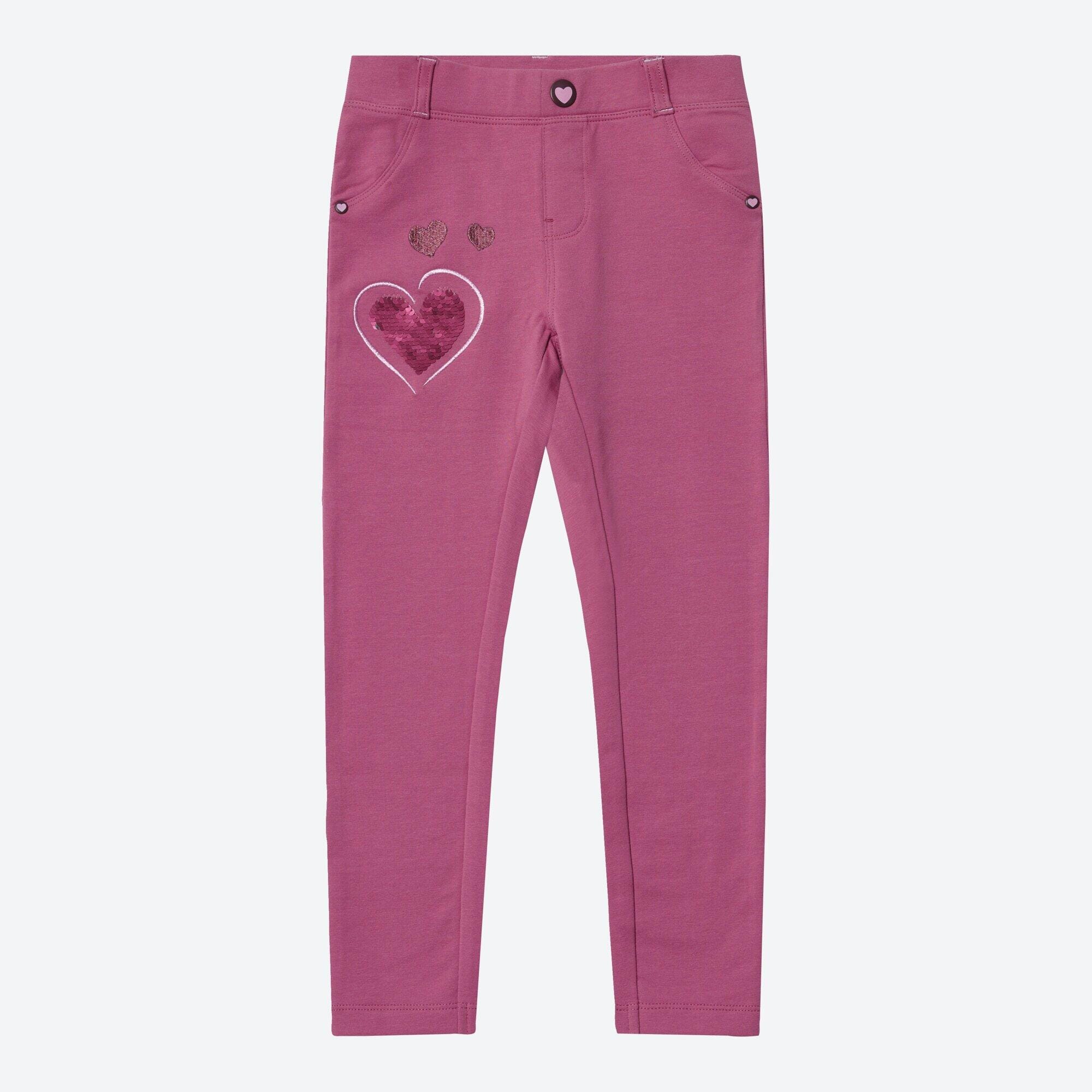 Mädchen-Sweat-Leggings mit Wendepailletten