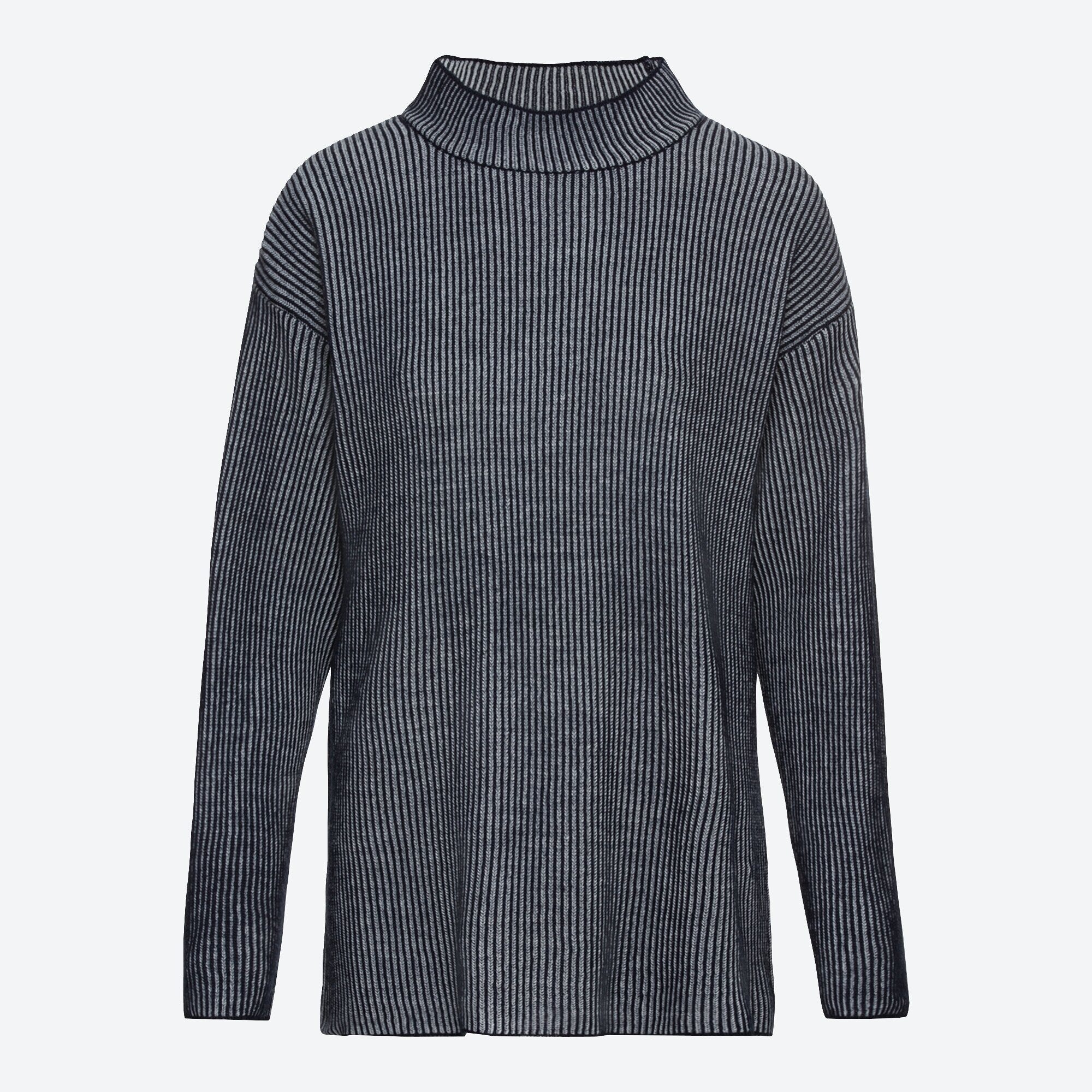 Damen-Pullover mit Struktur-Streifen