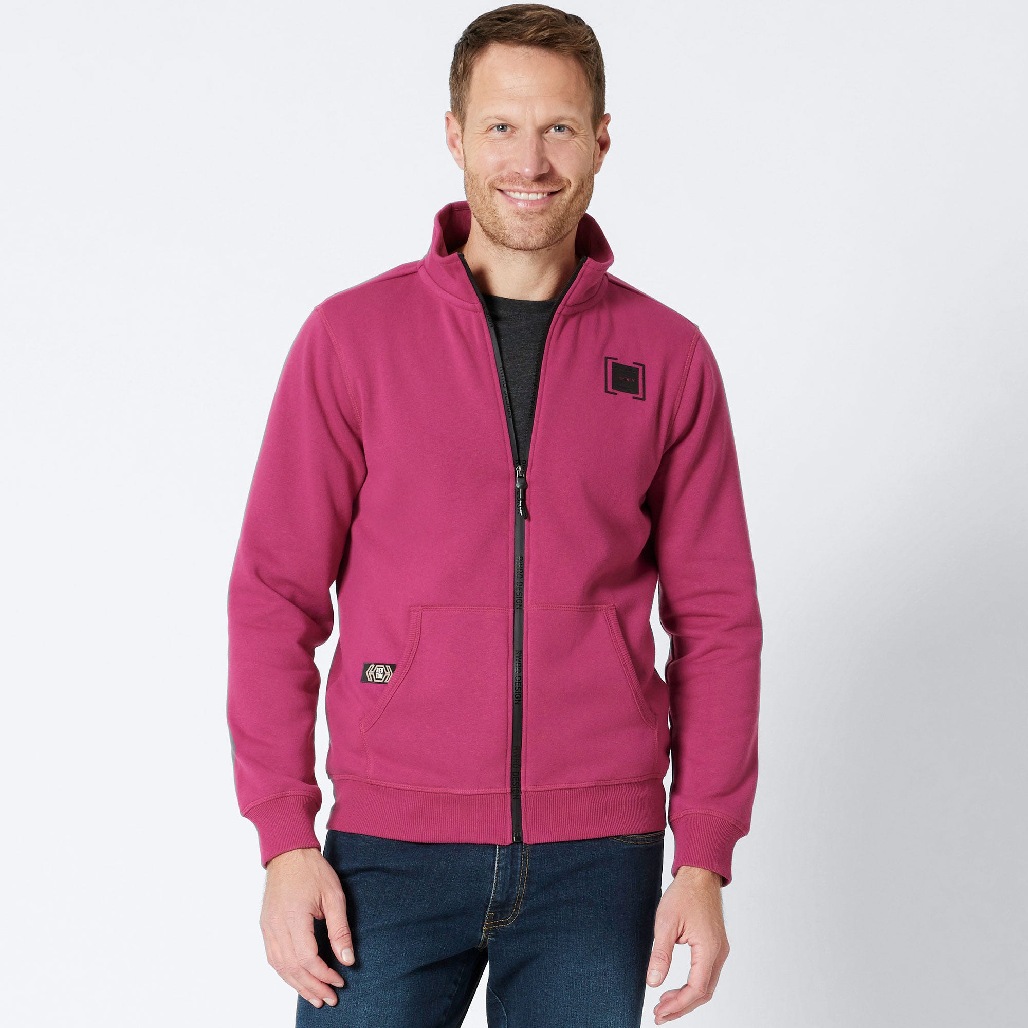 Herren-Sweatjacke mit Känguru-Tasche