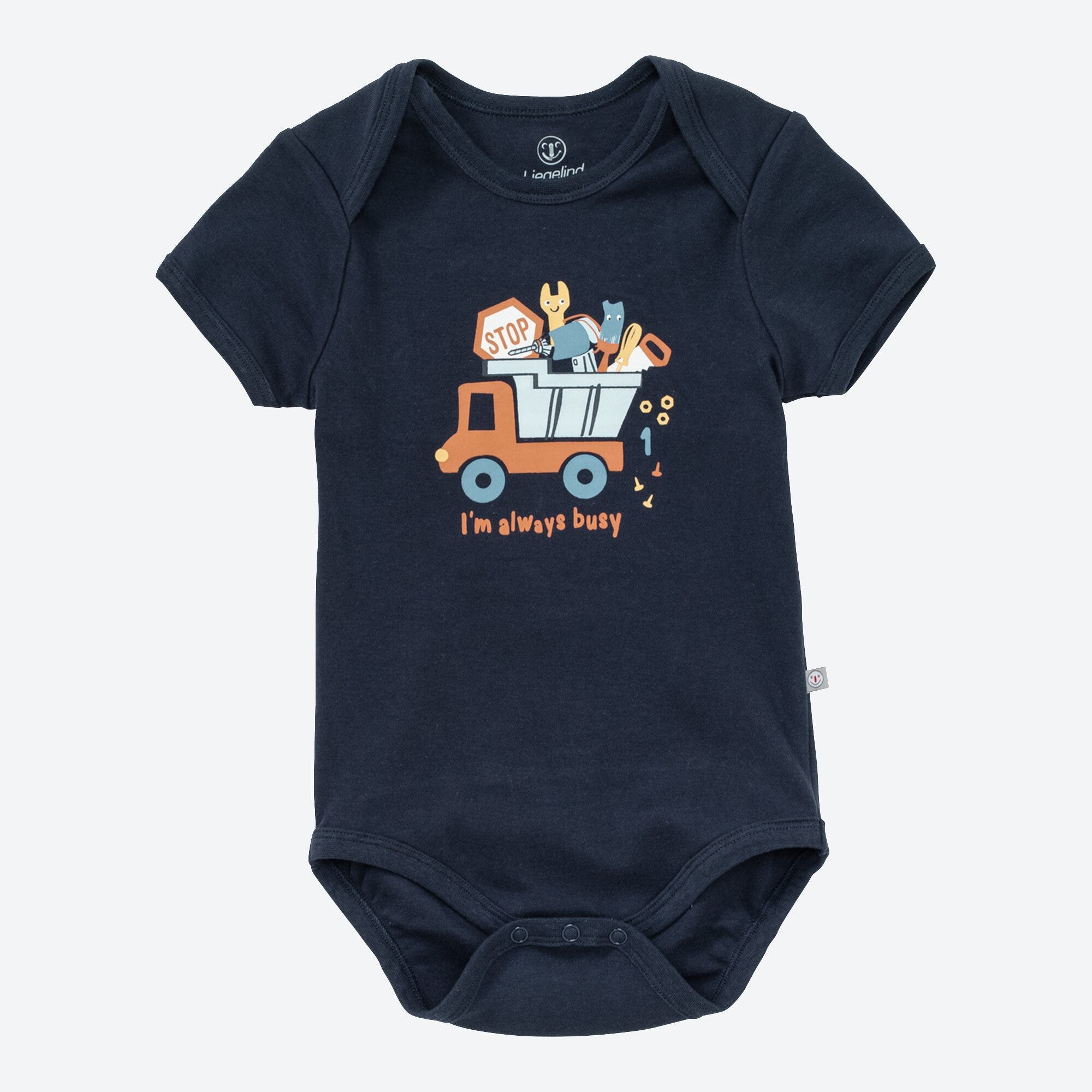 Baby-Jungen-Body mit LKW-Frontaufdruck