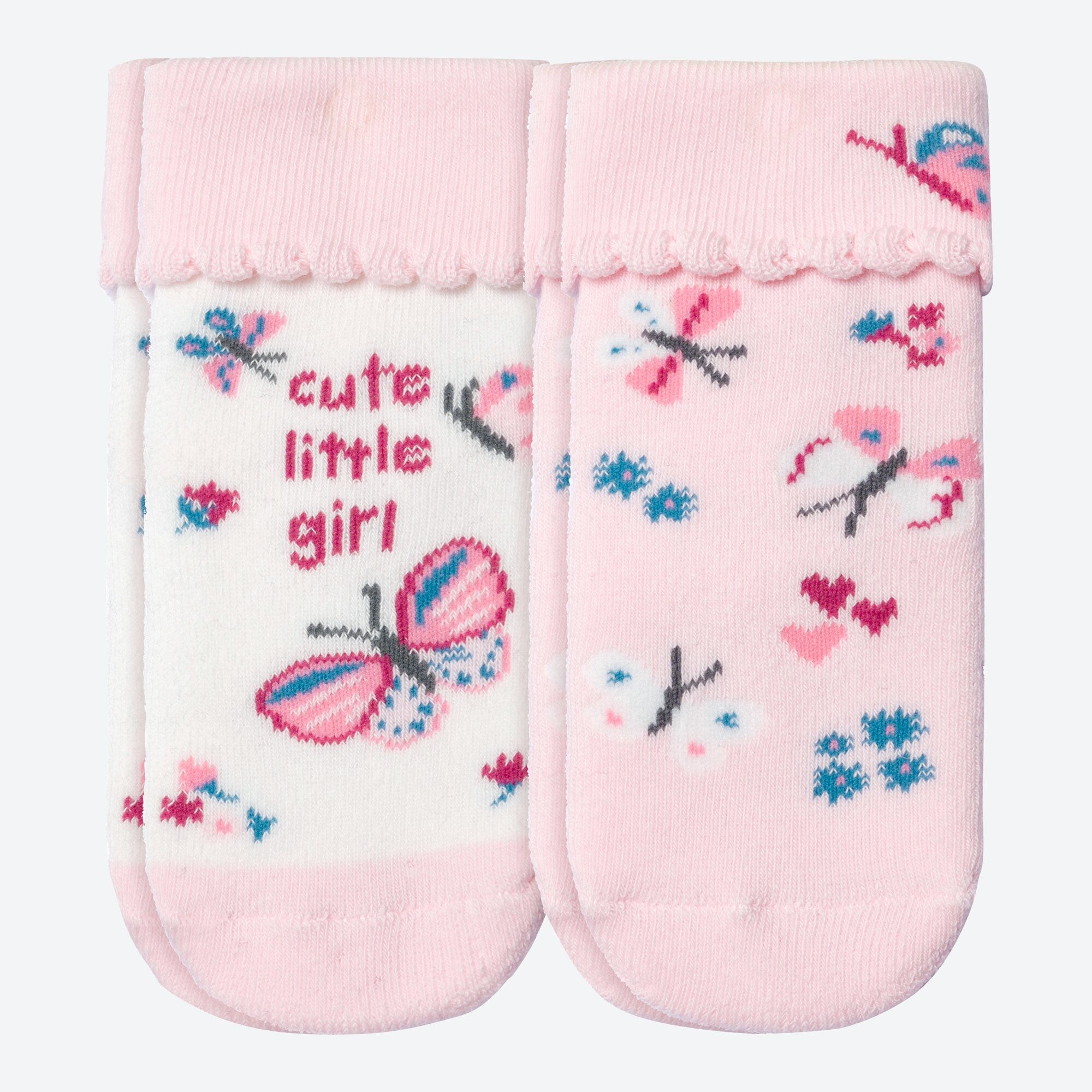 Baby-Mädchen-ABS-Socken, 2er-Pack