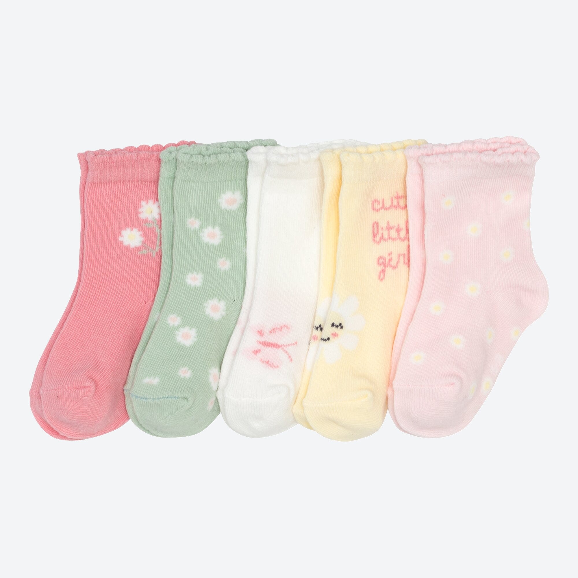 Baby-Mädchen-Socken mit Mäusezähnchen, 5er-Pack