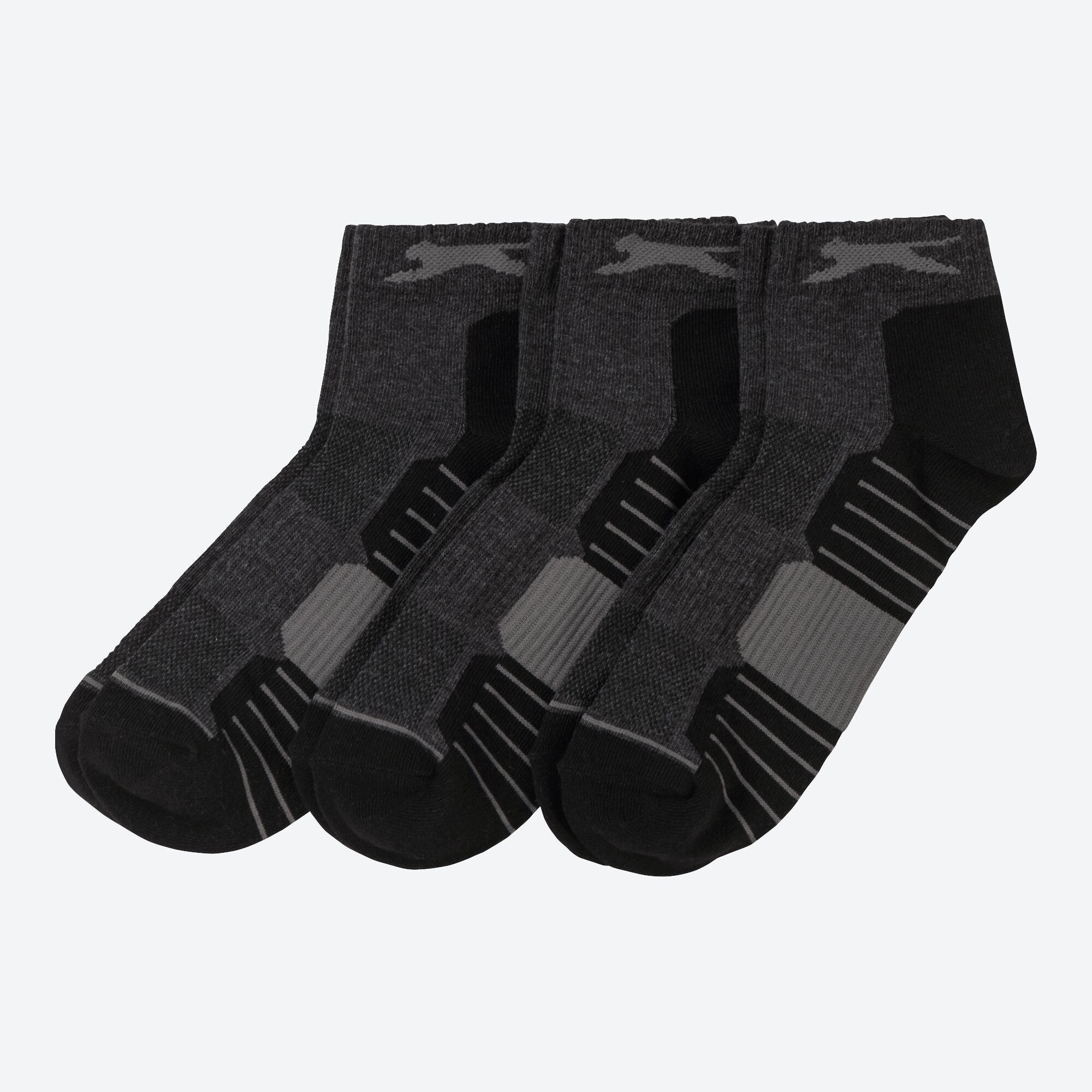 Herren-Sport-Sneaker-Socken mit Dehnugszonen, 3er-Pack