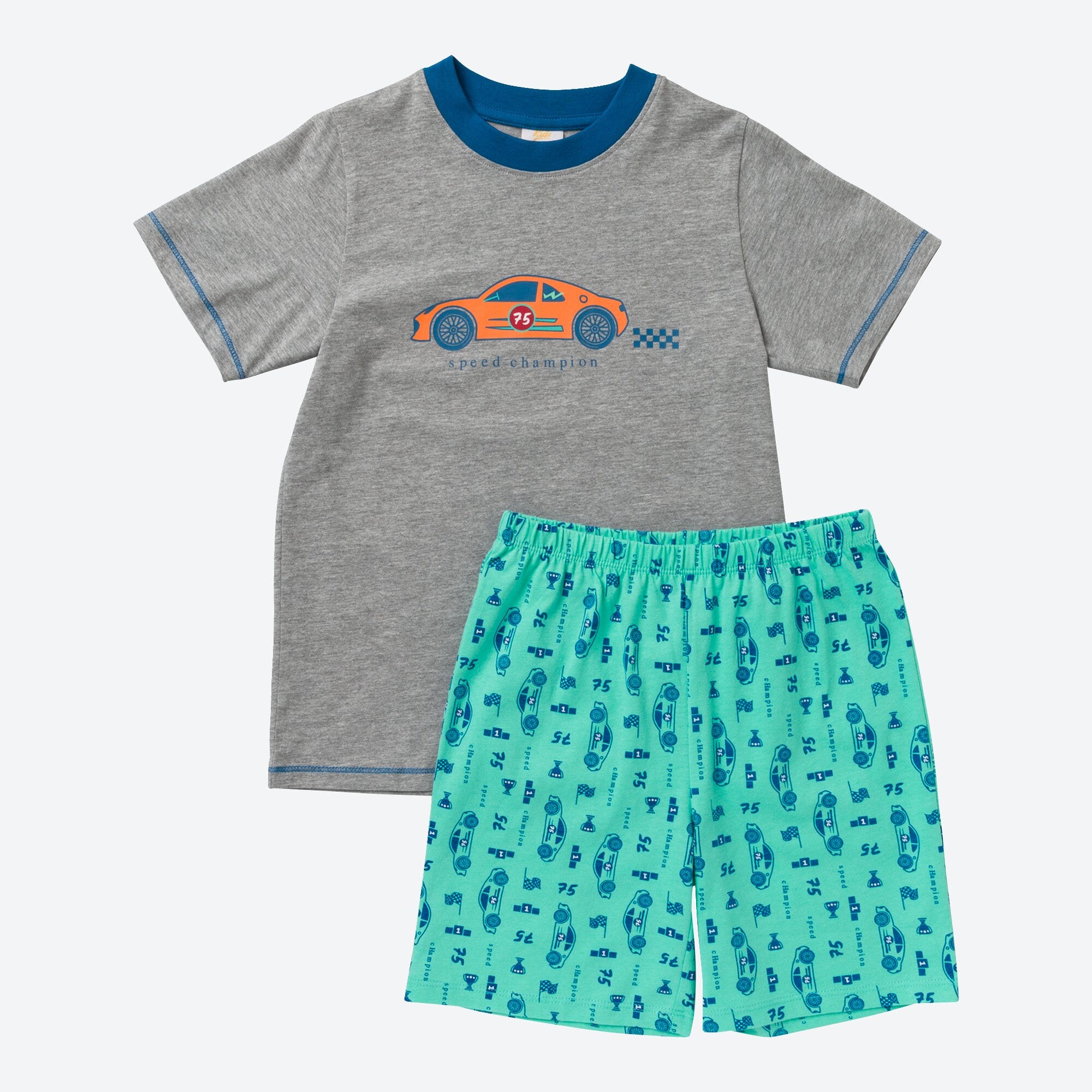 Kinder-Jungen-Shorty mit Druck, 2-teilig