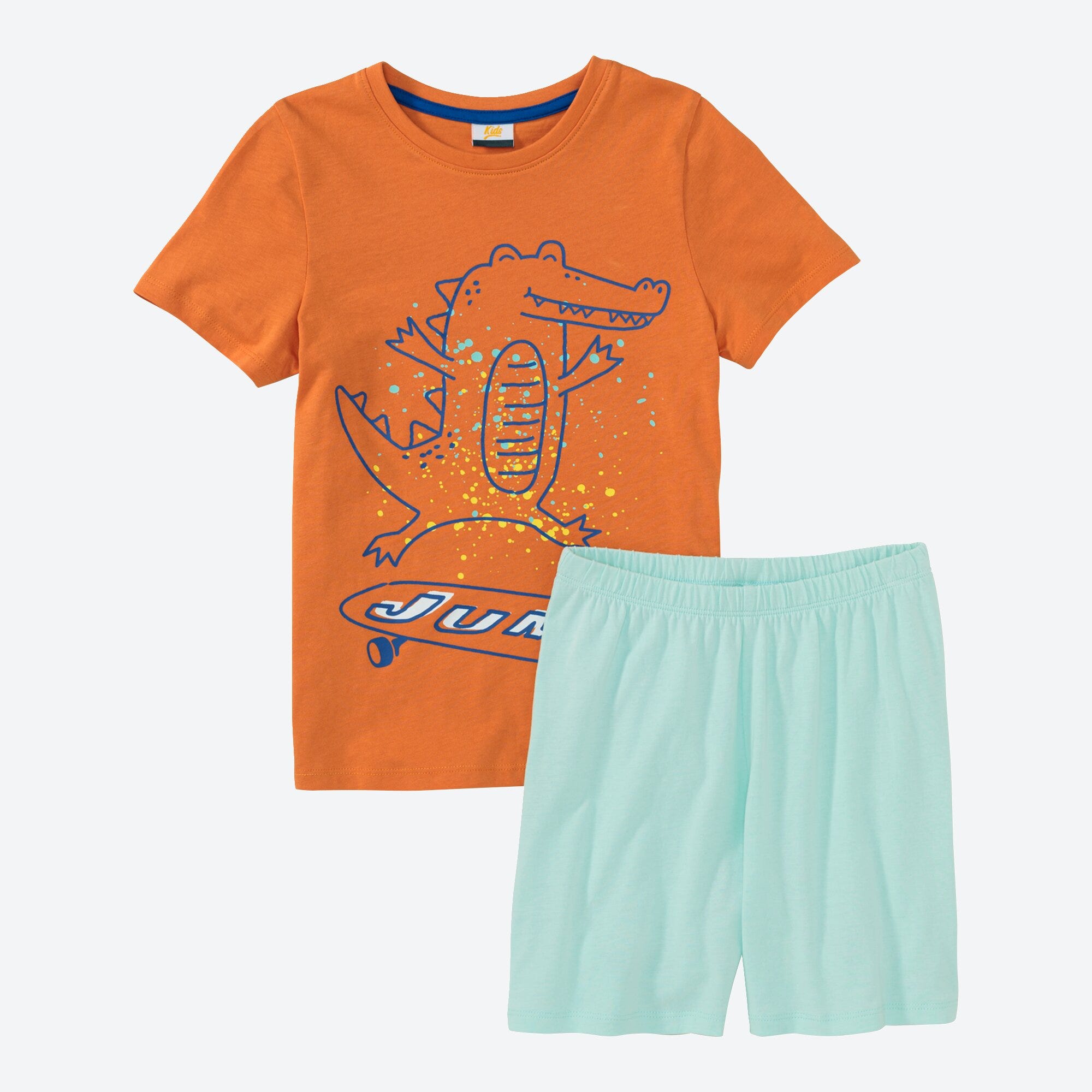 Jungen-Shorty mit Krokodil-Motiv, 2-teilig