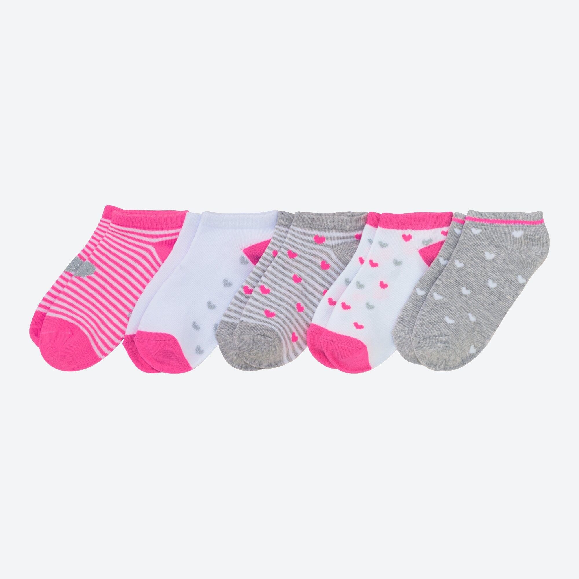 Kinder-Mädchen-Sneaker-Socken mit verschiedenen Designs, 5er-Pack