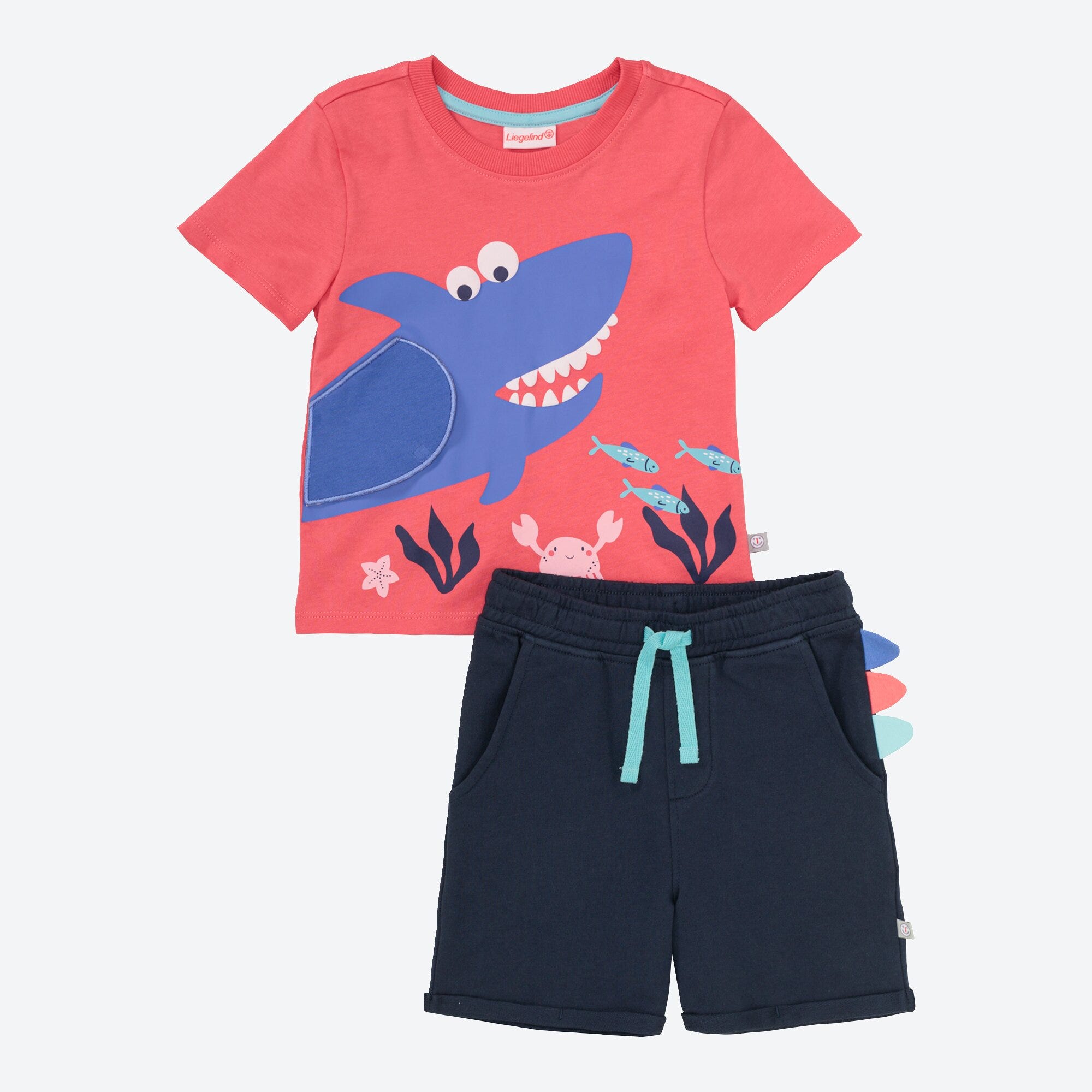 Baby-Jungen-Set mit Hai-Motiv, 2-teilig