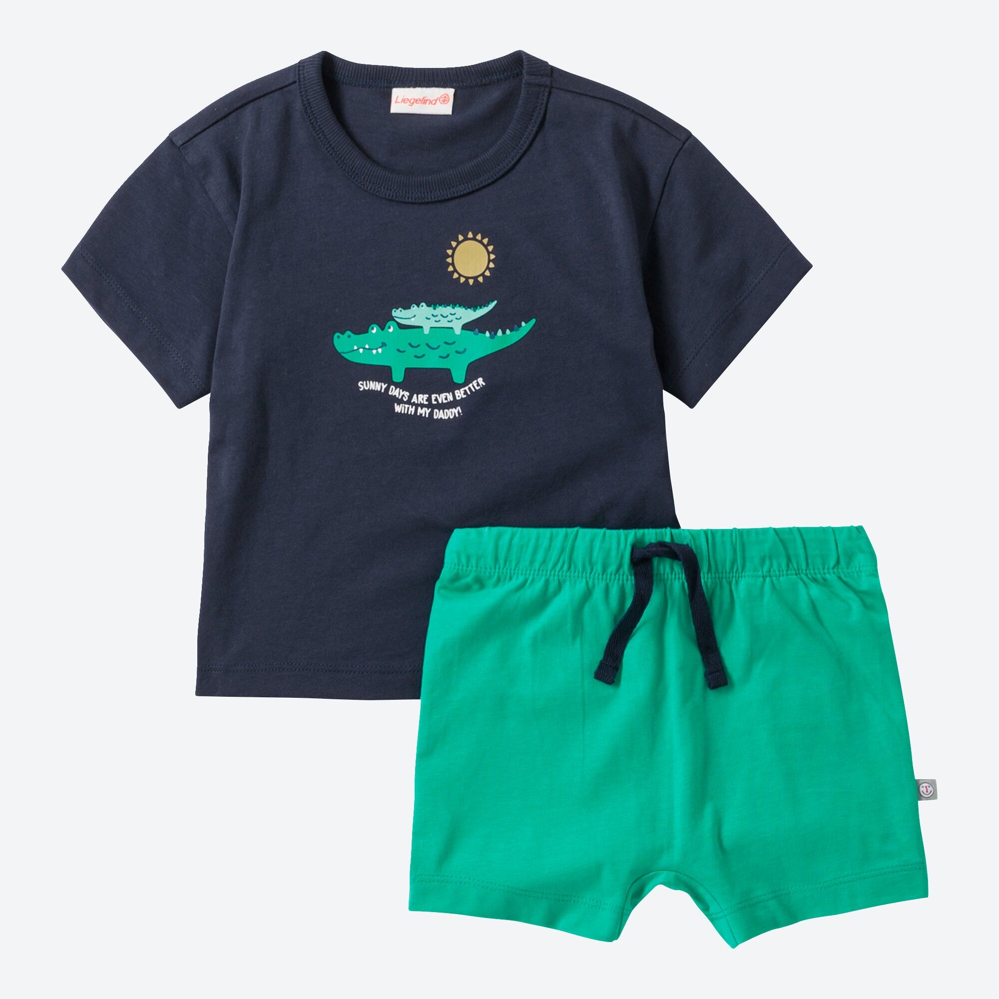 Baby-Jungen-Set mit Krokodil-Motiv, 2-teilig