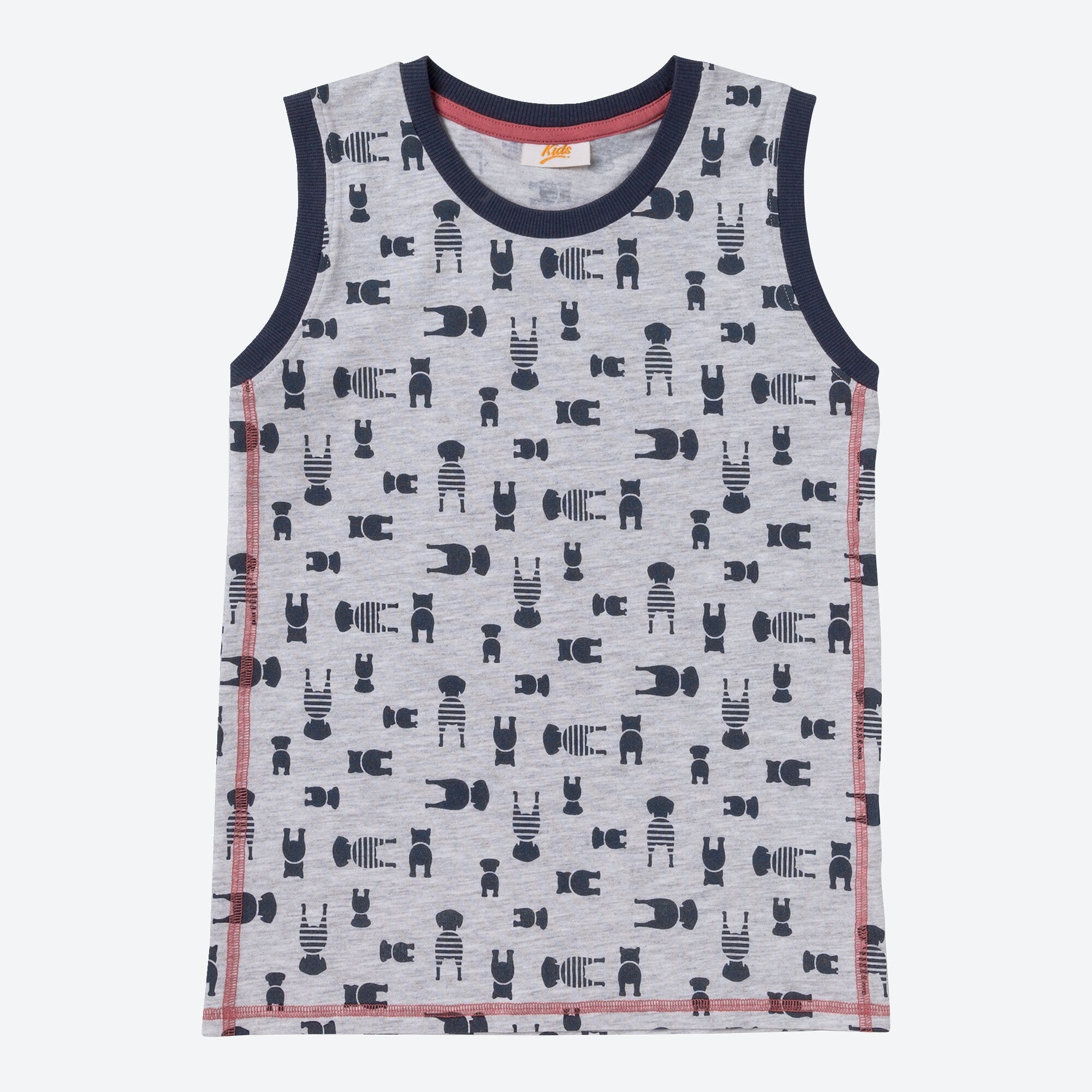 Kinder-Jungen-Top mit Hunde-Allover-Print