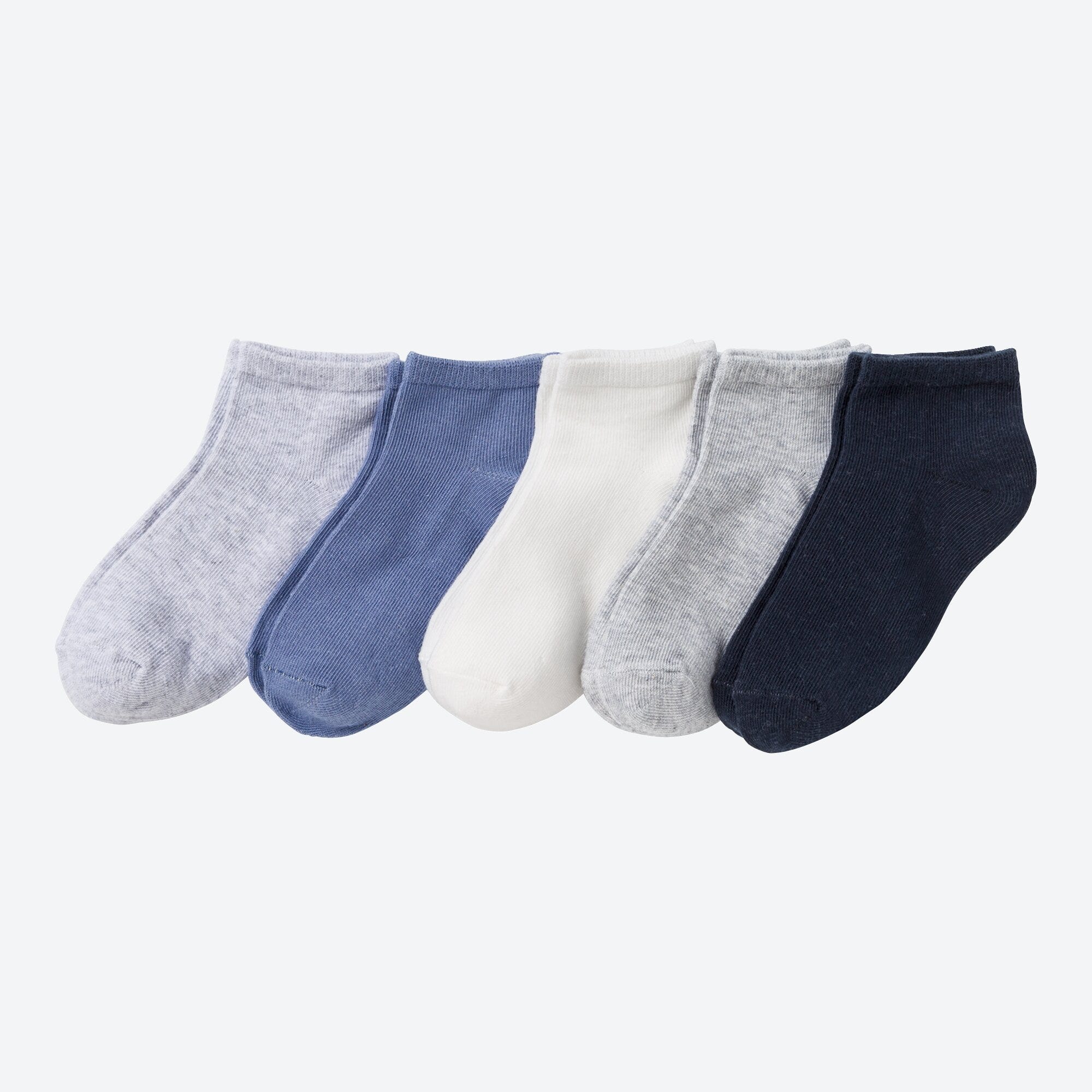 Kinder-Sneaker-Socken in verschiedenen Farben, 5er-Pack